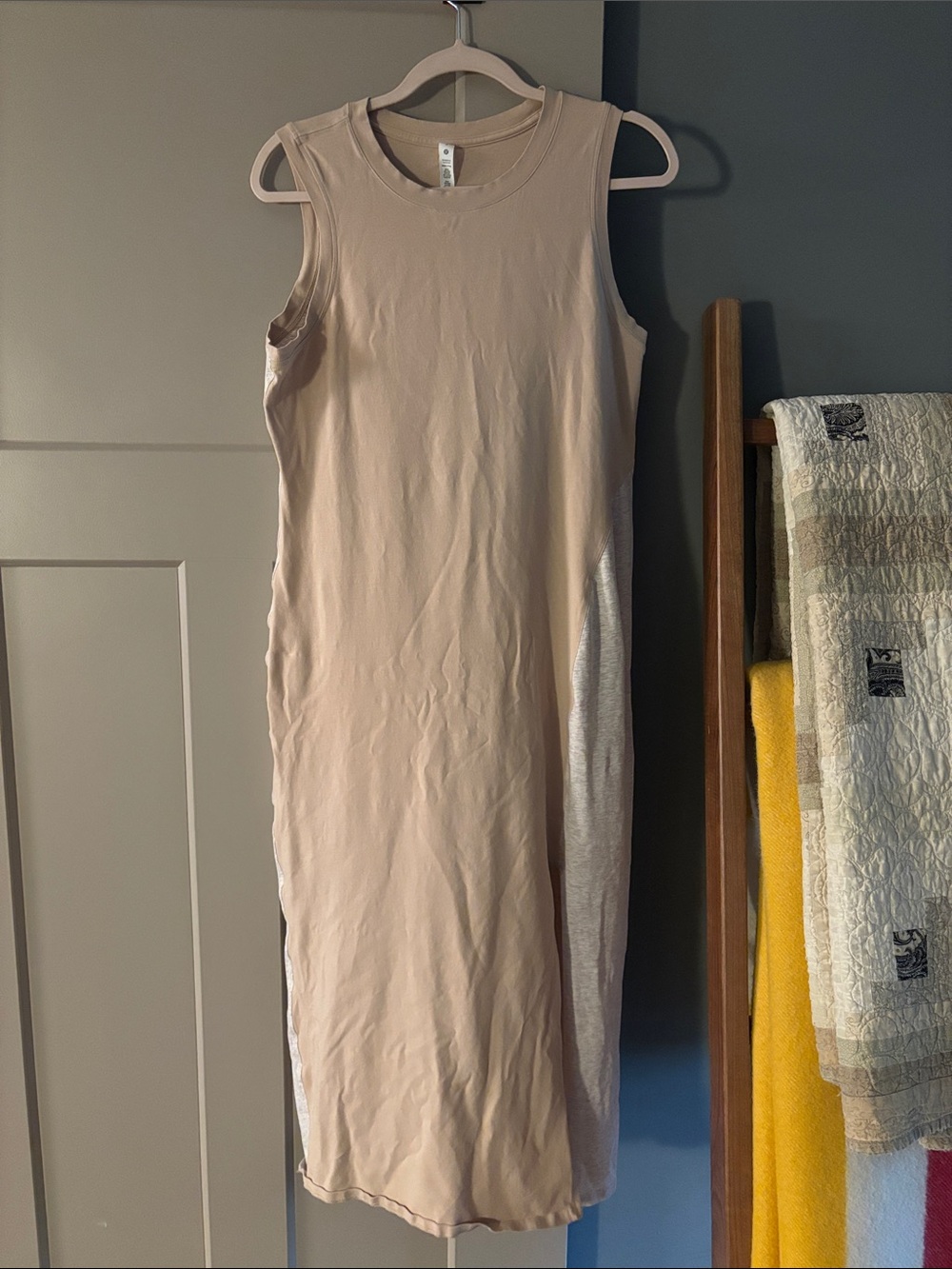 lululemon athletica Sleeveless Beige/Tan Midi Dress
